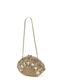 Crystal Bag Fashionable Handmade Rhinestone Evening Clutch Bag For Women - Gold - View 2