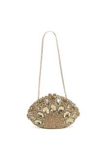 Crystal Bag Fashionable Handmade Rhinestone Evening Clutch Bag For Women - Gold - View 3