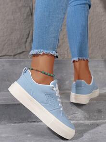 運動板鞋適用於仿麂皮前綁帶運動鞋