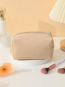 1個時尚便攜式防水和可愛的化妝包，化妝袋化妝袋護膚袋化妝盒裝備，旅行必備郵輪必備宿舍必備，婚禮伴娘禮物媽媽禮物生日禮物朋友和教師禮物家居裝飾浴室客廳臥室裝飾浴室組織者珠寶組織者唇油組織者指甲油組織者化妝品袋儲物化妝品組織者化妝箱 - 杏色 - 查看 3