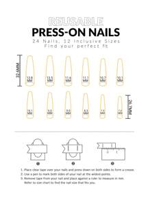 24入組霓虹漸變長棺形全套指甲，按壓式假指甲修飾套件，美甲用品升級你的風格