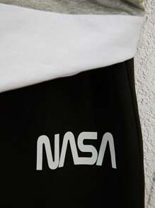 RueChic Boys Letter Graphic Colorblock Tee & Shorts - Nhiều màu - Xem 3