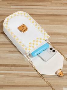 時尚手機錢包幸運草圖案翻蓋PU皮革 - 彩色 - 查看 4