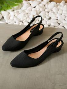 優雅后提帶高跟單鞋適用於塑膠異形高跟高跟鞋