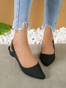 優雅后提帶高跟單鞋適用於塑膠異形高跟高跟鞋