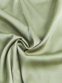 BizChic Ruched Front Sleeveless Solid Blouse Workwear - Mint Green - View 8