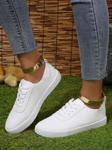 運動板鞋適用於前綁帶運動鞋 - 白色 - 查看 2