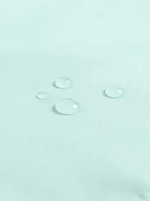 ZELFYO Men Solid Drawstring Waist Swim Trunks - Mint Blue - View 5