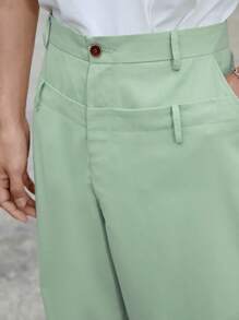 Manfinity Hypemode Men Solid Straight Leg Pants - Mint Green - View 6