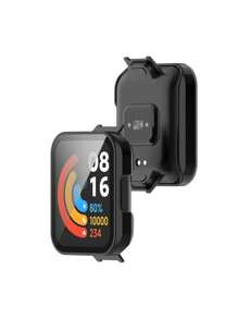 2 In 1 Screen Protection Film & Minimalist Case Compatible With Redmi Watch 2 Lite - Black - View 3