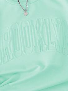 Tops con gái màu trơn Giải trí - Màu xanh Bạc hà - Xem 3