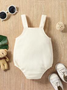 Bébé Garçon Body salopette avec broderie ours et poche - Nude - Voir 2