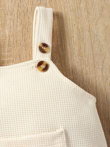 Bébé Garçon Body salopette avec broderie ours et poche - Nude - Voir 3