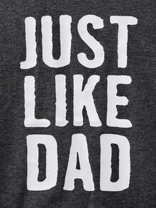 Toddler Boys Letter Graphic Tee - Dark Grey - View 5