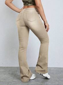 EMERY ROSE Schlaghose mit einfarbig