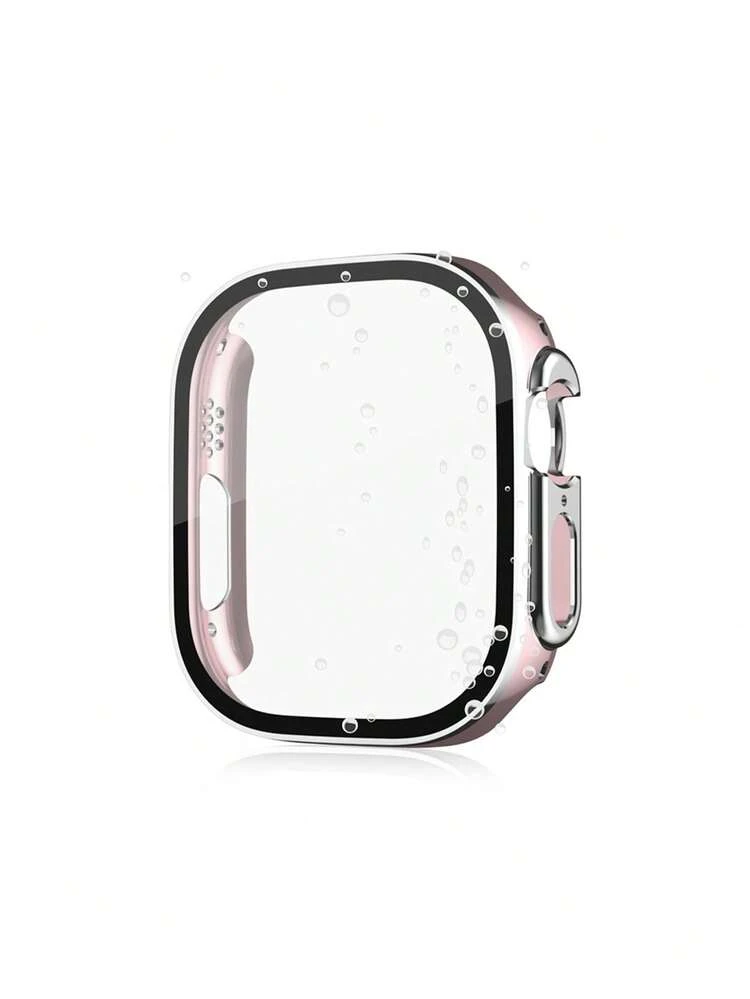 Two Tone Plating Waterproof Case Compatible With Apple Watch - Baby Pink - View 2