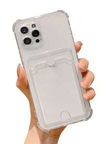 Hadaasi Transparent Bumper Card Holder Phone Case With Lens Protection, Compatible With Apple 17 Pro/17 Pro Max/17 Air/17/16 Pro/16 Pro Max/16 Plus/16/16E And Galaxy S25 Ultra/S25 Plus/S25/S25 Edge/S25 FE/S24 Ultra/S24 Plus/S24/S23 Ultra Waterproof Shockproof Anti-Fall Scratch Resistant