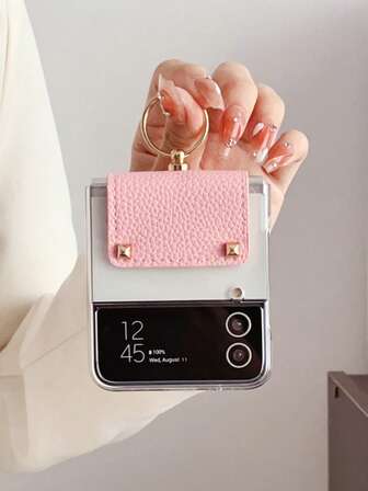 可折疊透明手機殼帶圓環支架