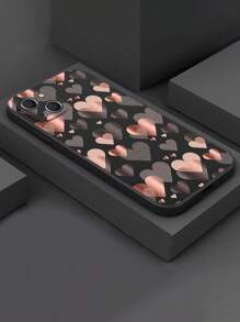 1个情人节心形黑色手机软壳，兼容苹果、Pixel等型号，国际版，非国内版 - 黑色 - 查看 3