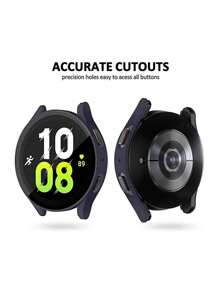 2 In 1 Screen Protection Film & Minimalist Case Compatible With Samsung Galaxy Watch 4/5 - Navy Blue - View 3