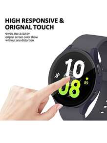 2 In 1 Screen Protection Film & Minimalist Case Compatible With Samsung Galaxy Watch 4/5 - Navy Blue - View 5
