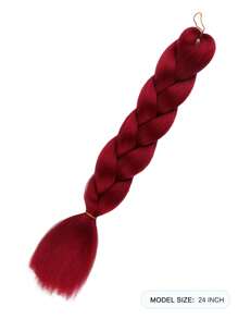 Pack of 6 Large Braiding Hair 24Inch Suitable For Women And Children Daily Holidays And Cosplay Braided Wear BUG Wine red Fashion Synthetic Hair Crochet Hair Extensions Useful and Deft High Temperature Hair - Burgundy - View 2