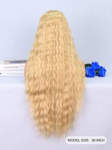 4 X 2 Lace Front Extra Long Body Wave Synthetic Wig - Beige - View 3