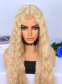 4 X 2 Lace Front Extra Long Body Wave Synthetic Wig - Beige - View 5
