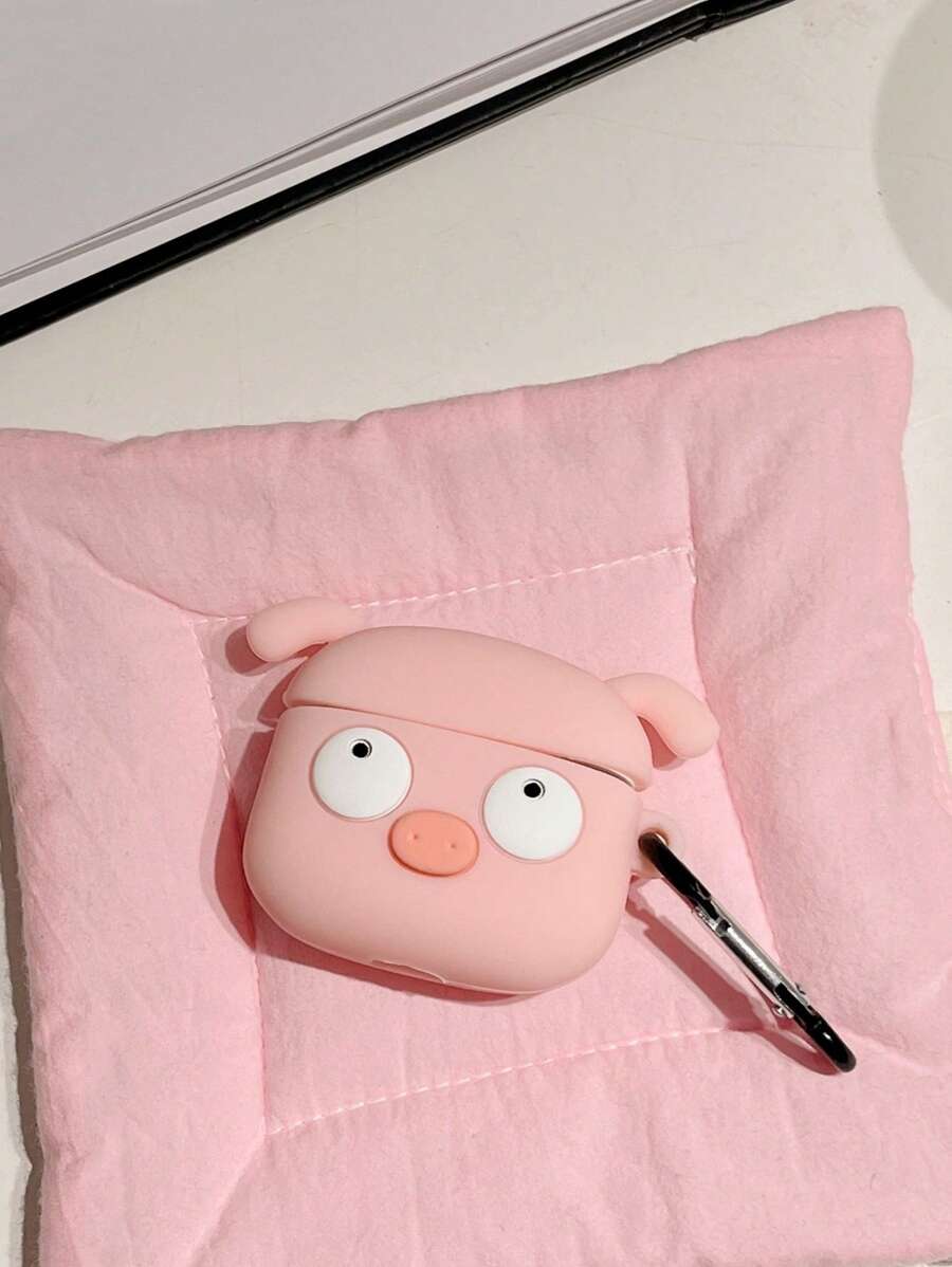 Funda compatible con Airpods con diseño de cerdo - Multicolor - Ver 1