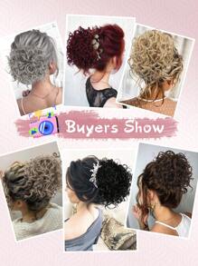 nimoki Short Body Wave Synthetic Hair Buns - Gold - View 4