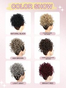 nimoki Short Body Wave Synthetic Hair Buns - Gold - View 7