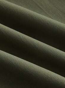 SHEIN EZwear 紙袋腰側翻蓋口袋抽繩工裝裙