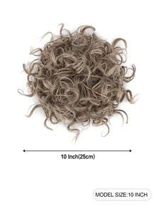 nimoki Short Body Wave Synthetic Hair Buns - Grey - View 2