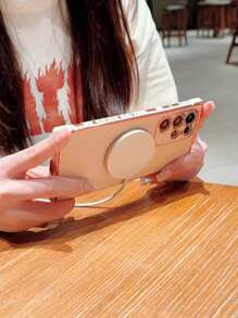 磁性愛心圖案手機外殼 - 粉色 - 查看 2