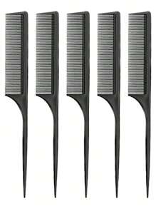 Wig Comb, 5pcs Wig Tool For Makeup - Black - View 1