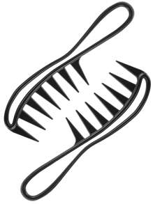 Wide Tooth Comb, 2pcs Plastic Black Professional Comb Kit For Women