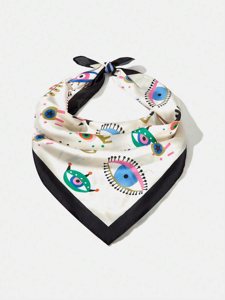 solmariart Vacation 1pc Women Eye Pattern Fashion Bandana, For Decoration - Multicolor - View 1
