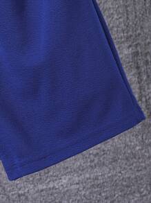 SHEIN Bộ hai mảnh Trai Đắp vá Giải trí - Màu xanh lam - Xem 4