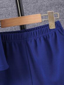 SHEIN Bộ hai mảnh Trai Đắp vá Giải trí - Màu xanh lam - Xem 6