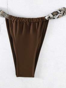 蛇紋比基尼泳裝 - 棕色 - 查看 5