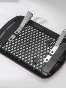 1 chiếc Gương trang điểm trang trí bằng đá trang trí bằng kim cương giả cho ô tô có kẹp - Hồng - Xem 5