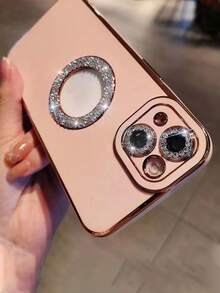 Rhinestone Decor Phone Case - Pink - View 2