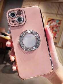 Rhinestone Decor Phone Case - Pink - View 3