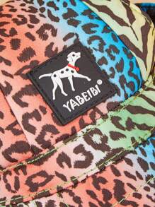 1入組豹紋印花寵物帽子 - 彩色 - 查看 3