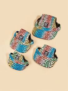 1入組豹紋印花寵物帽子 - 彩色 - 查看 4