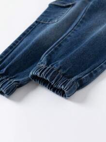 SHEIN Young Boy Flap Pocket Cargo Jeans Summer Holiday