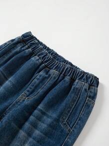 SHEIN Young Boy Flap Pocket Cargo Jeans Summer Holiday