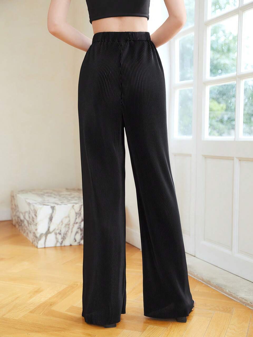 WIDE PLISSE PANTS