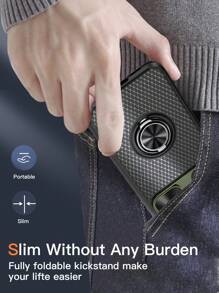 Vỏ điện thoại từ tính có giá đỡ nhẫn & nắp máy ảnh trượt - Nhiều màu - Xem 6