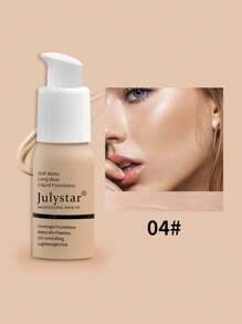 Julystar 控油粉底，30 毫升持久全覆蓋粉底液遮蓋瑕疵和皮膚變色 - 裸色 - 查看 3